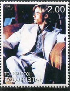 Tajikistan 2000 BRAD PITT American Actor 1 value Perforated Mint (NH)