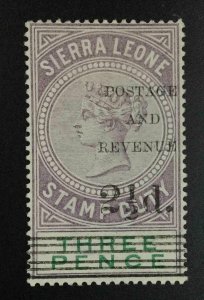 MOMEN: SIERRA LEONE SG #58 1897 MINT OG LH £400 LOT #64296