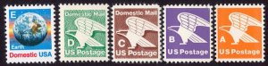 Scott #1734-1818-1946-2111-2277 A-B-C-D-E Eagle & Earth Single Stamps - MNH