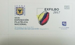 V. dc P L) 2017 COLOMBIA, COFFEE SEED, SPECIAL EDITION EXFILBO 2017, TRICOLOR