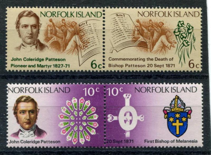 Norfolk Isl. 144-47 MNH 1971 Bishop Patterson