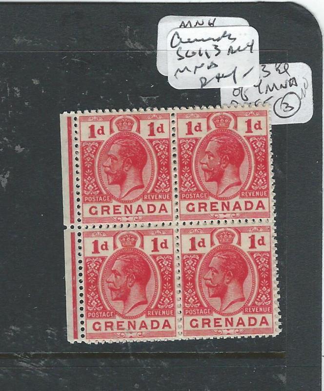 GRENADA (P1607B) KGV 1D  SG 113 BL OF 4  MNH