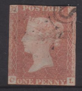 Great Britain 1841 QV 1d Red Brown Sc#3 Imperf Used CL