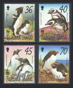 Falkland Is. Birds WWF Penguins 4v SG#937-940 SC#817-820 MI#855-858 CV£8.75