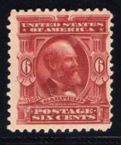 US STAMPS #305 6c MINT OG H LOT #82492-6