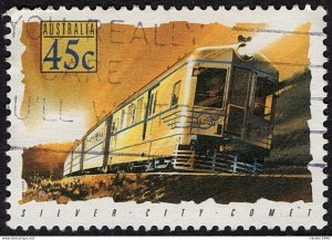 AUSTRALIA 1993 45c Multicoloured, Trains-Silver City Comet NSW SG1408 FU