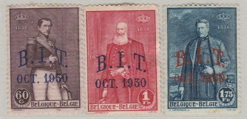 1930 Belgium King Leopold I II & Albert I Overprinted MH* Full Set A20P54F3011-