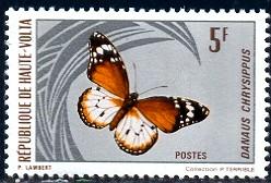 Butterfly, Burkina Faso stamp SC#247 MNH