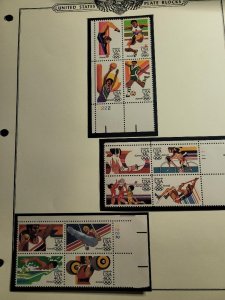 US SC# C101-4, C105-8, C109-12, MNH, Plate Blocks