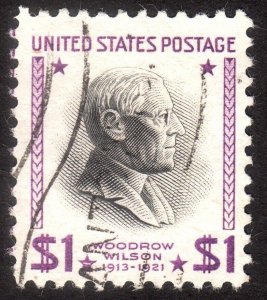 1938, US $1, Woodrow Wilson, Used, Sc 832