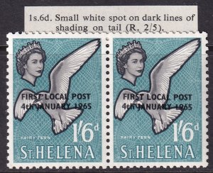 St Helena 1965 Sc 179 pair MNH** with variety