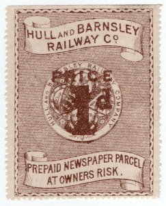(I.B) Hull & Barnsley Railway : Newspaper Parcel 1d