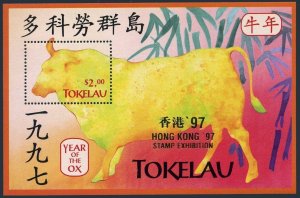 Tokelau 237a-237b sheets,MNH. New Year 1997,Lunar Year-Ox.PACIFIC,HONG KONG-1997