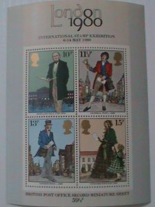 ​GREAT BRITAIN-LONDON'80-WORLD STAMP SHOW -MNH:S/S-VERY FINE LAST ONE