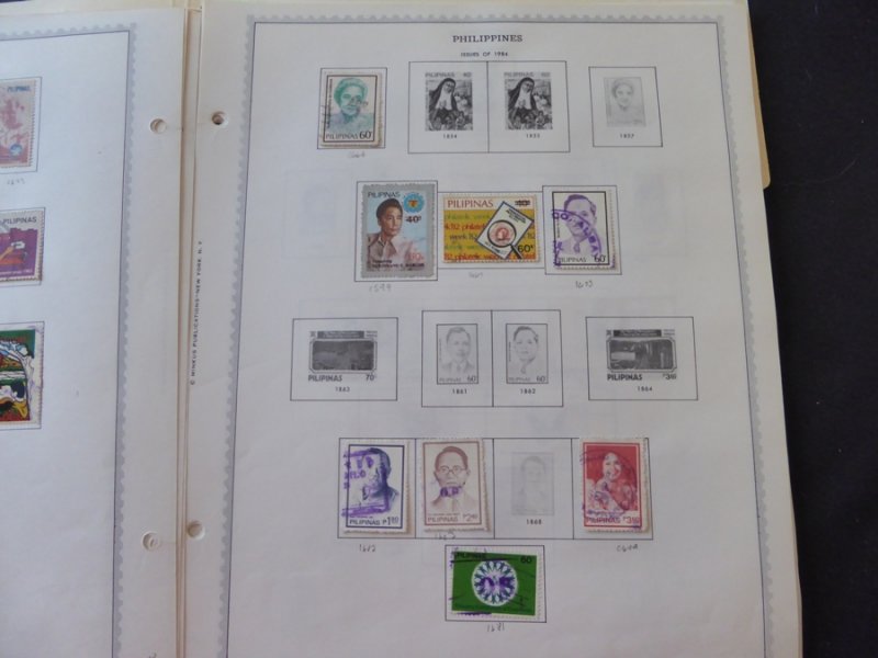 Philippines 1978-1991 Stamp Collection on Album Pages