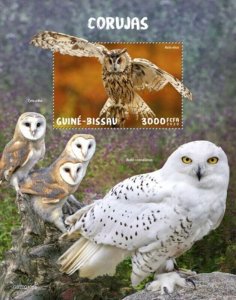 Guinea-Bissau - 2020 Owls on Stamps - Stamp Souvenir Sheet - GB200108b