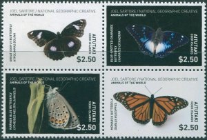 Aitutaki 2017 SG869-872 Butterflies set MNH