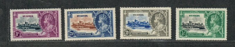 St. Lucia Sc#91-94 M/NH/VF, Silver Jubilee, Cv. $26