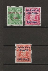 COOK ISLANDS/PENRHYN 1914/15 SG 19/23 MNH Cat £70