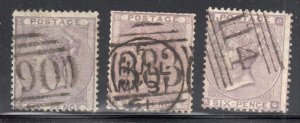 Great Brittain #27 used --- WMK 24 --3 stamps with special cancel -- C$300,00