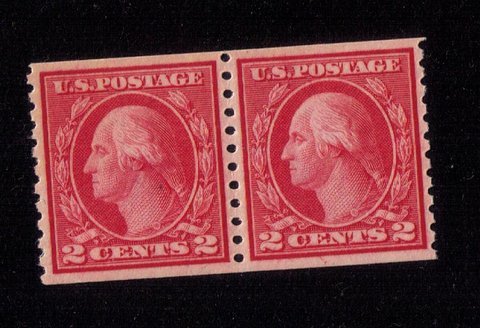 #492 Mint Type III Pair XF/Superb OG NH Cat.$45.00