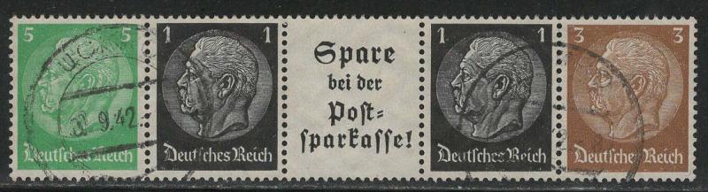 Germany Scott # 418, 415 (2), 416, label A13.2, used, se-tenant, Mi # EGS3