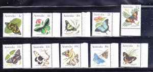 Australia 872-880 Set MNH Insects, Butterflies (B)