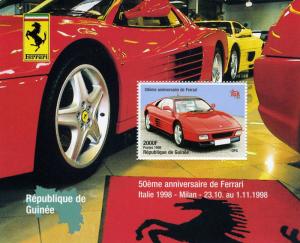 Guinea 1998 FERRARI ITALIA'98 EXHIBITION MILAN s/s Perforated Mint (NH)