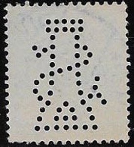 Germany, Germania, SC 46, used, perfin