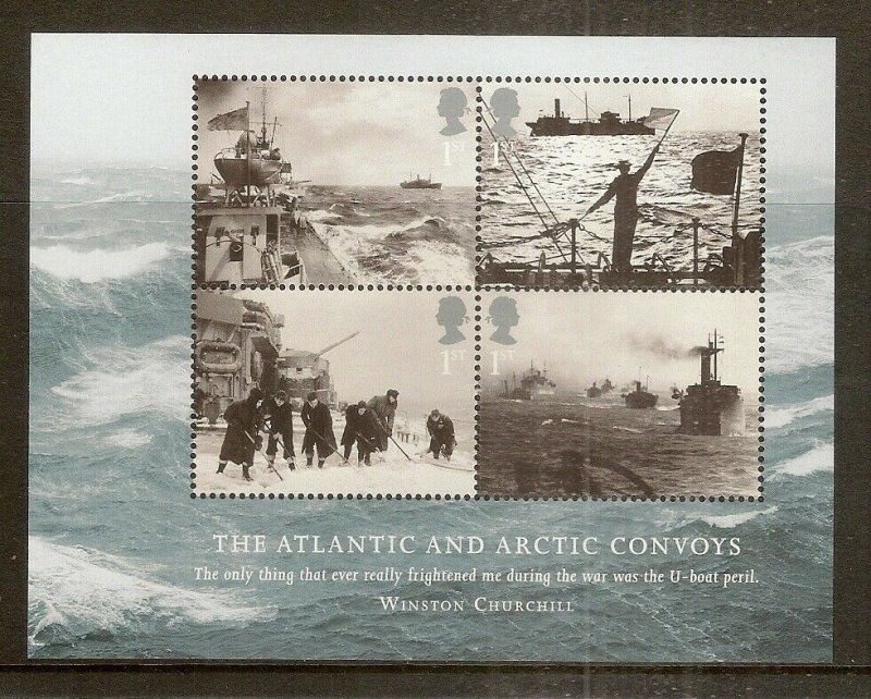 GB 2013 Atlantic & Arctic Convoys - Merchant Navy Mini Sheet MNH