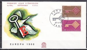 France, Scott cat. 1209-1210. Europa issue. First day cover. ^