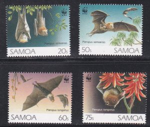 Samoa # 827-830, Bats, Mint NH, 1/2 Cat.