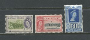 Cayman Islands QEII 1953 5/ to £1 mint o.g. hinged