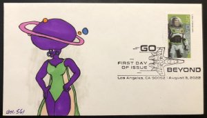 2023 Go Beyond FDC HAND DRAWN CACHET Ardis Quick Buzz Lightyear Space Woman