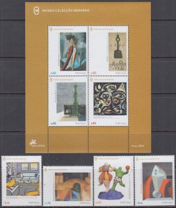 PORTUGAL Sc # 2927-31 CPL MNH SET of 4 and S/S - ART from BERARDO MUSEUM