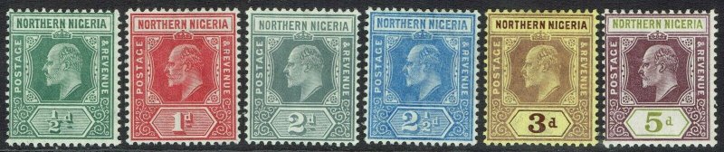 NORTHERN NIGERIA 1910 KEVII 1/2D - 5D 