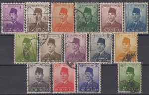 ZAYIX Indonesia 387-400 Used 40r left corner clipped  Pres. Sukarno  070122S26