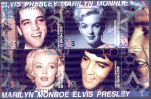 Timor Leste 2004 Cinema Music Elvis Presley Marilyn Monroe Sheet MNH Private