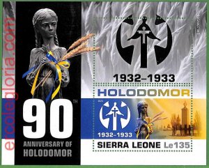 B1810 - SIERRA LEONE - ERROR MISPERF Stamp Sheet - 2023 - Holodomor-