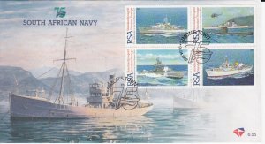 South Africa #967a, South African Navy 75th Anniversary First Day Cover
