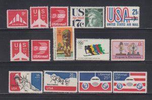 US, C77-C90, 1970'S, MNH, VF, AIRMAIL COLLECTION MINT NH, OG