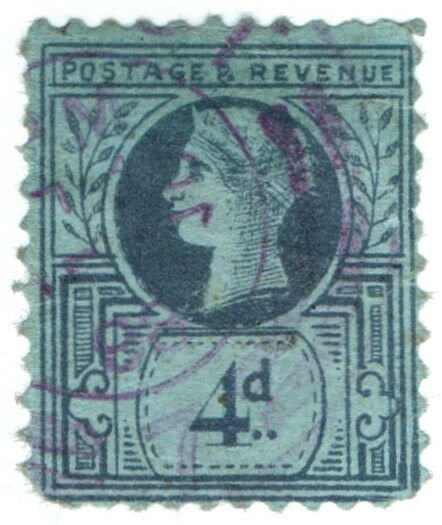 (I.B) QV Cinderella : Jubilee Issue 4d (counterfeit)