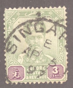 Malay States- Johore, Scott #39, Used, Singapore