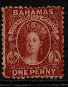 BAHAMAS SG20 1863 1d BROWN LAKE p12½ MTD MINT