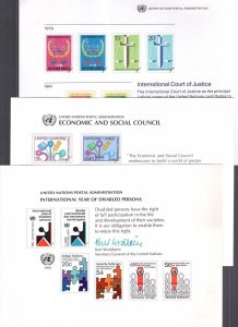 UN N.Y. 1973-1994 Collection of 49 Souvenir Cards