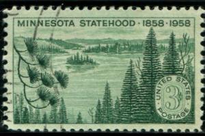 1106 US 3c Minnesota Statehood, used cv $.20
