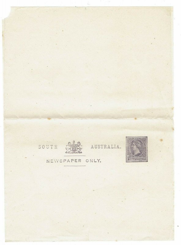 SOUTH AUSTRALIA 1880S QV 1/2D NEWSPAPER WRAPPER