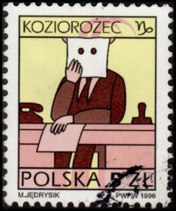 Poland 3288 - Used - 5z Capricorn / Zodiac (1996) (cv $2.15)