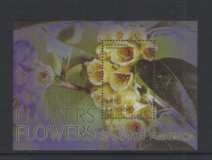 Guyana #3891  (2005 Flowers sheet) VFMNH CV $4.90