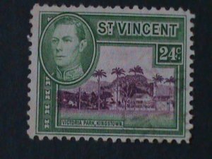 ​ST.VINCENT-1949- SC#164-KING GEORGE VI-VICTORIA PARK-KINGSTOWN-MINT VF